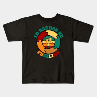 I'D Rather Be Puzzling Kids T-Shirt